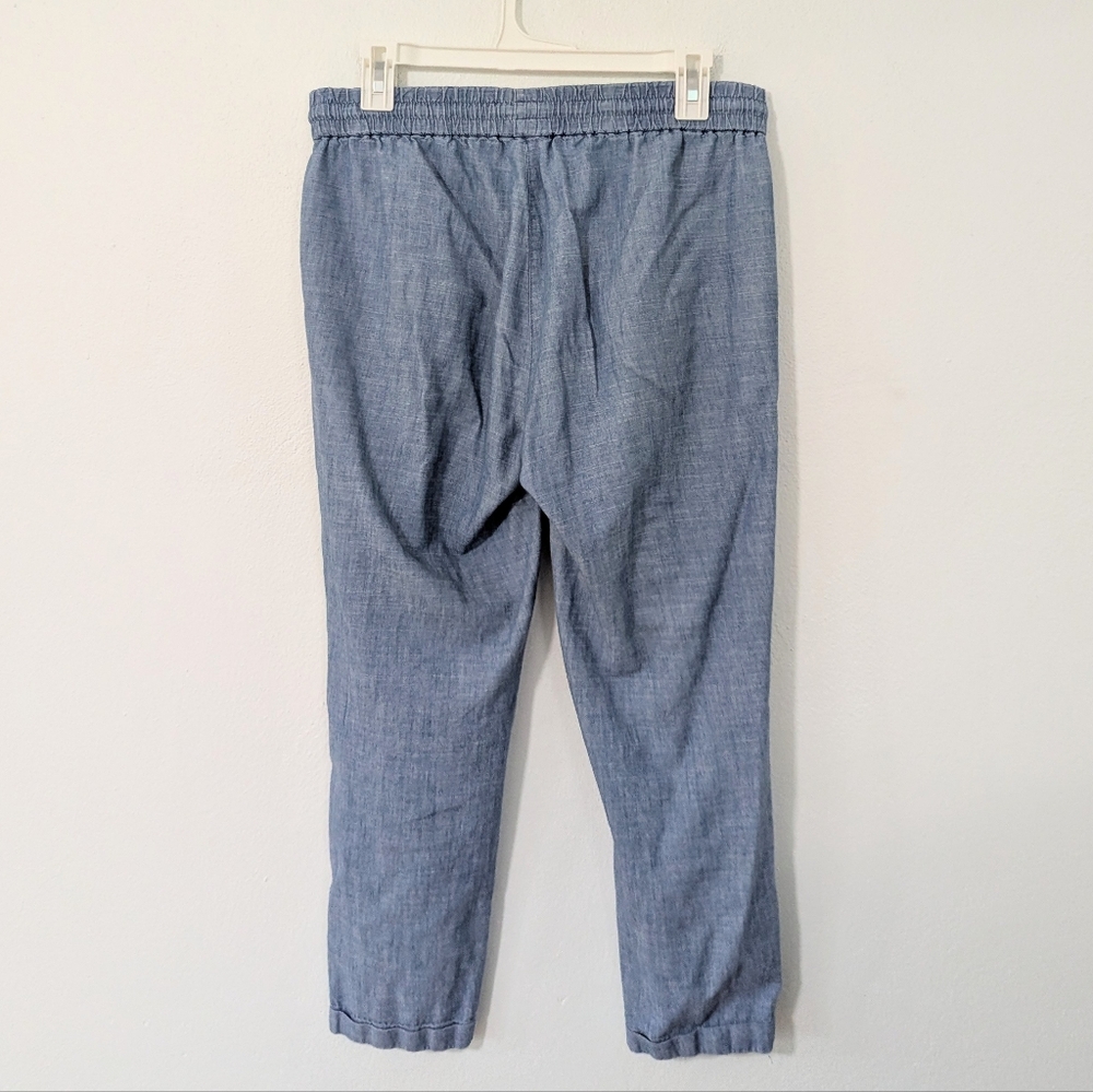J. Crew Factory Set Of 2 Pull On Drawstring Pants Straight Leg Crop Length 4 - Picture 13 of 15